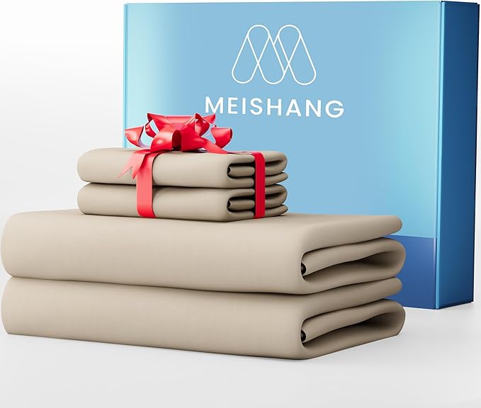 Linen Bed Sheet Set - Queen - 16 in Deep Pocket - 4 Piece