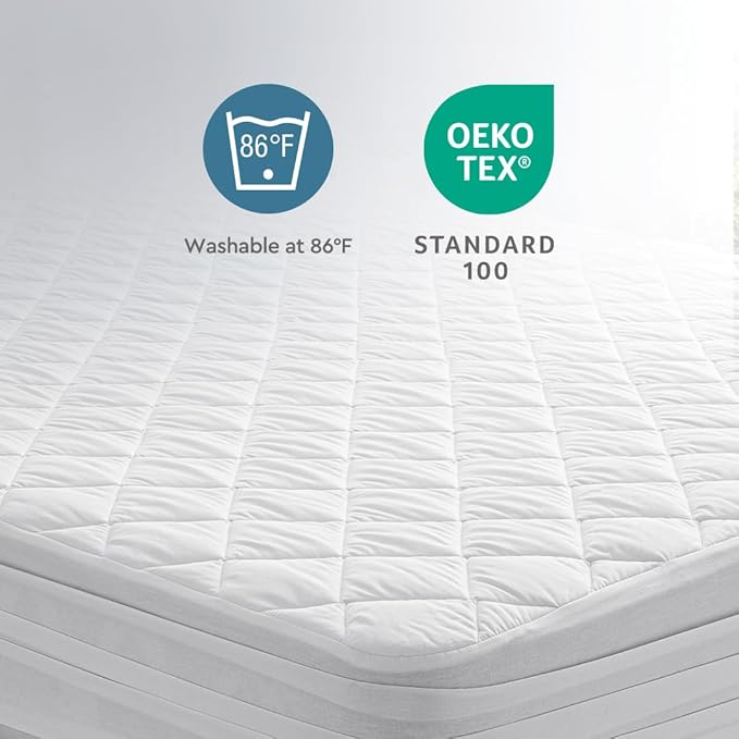 100% Cotton Mattress Protector - King - 14 in Deep Pocket