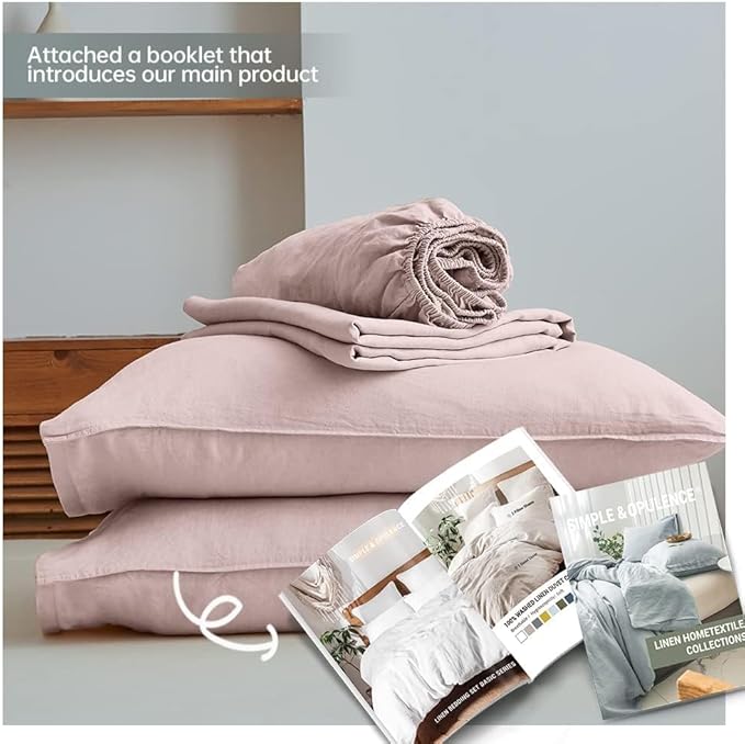 Linen Bed Sheet Set - Twin - 3 Piece