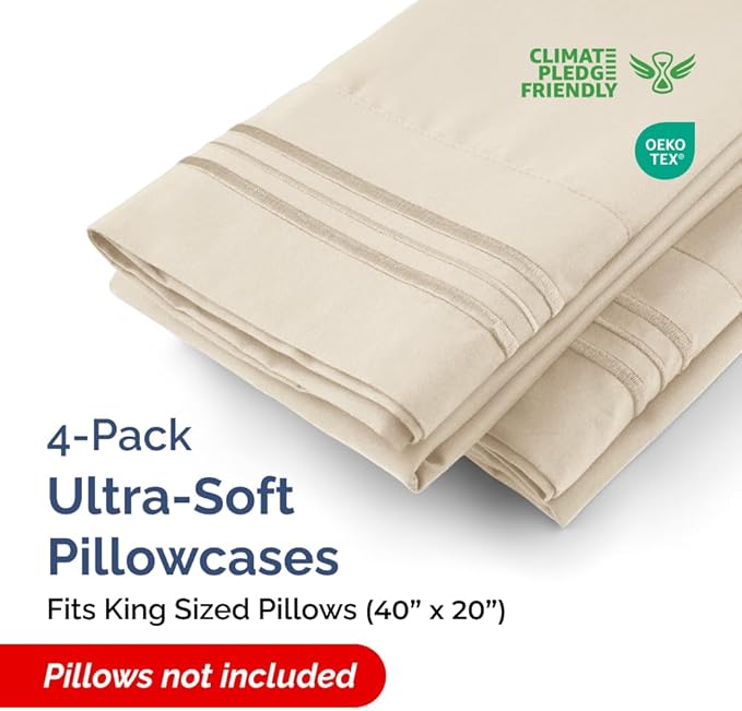 Pillowcase Set - King - 4 Piece