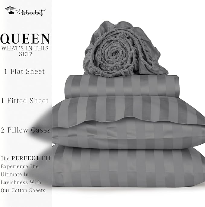 Bed Sheet Set - Queen - 16 in Deep Pocket - 4 Piece