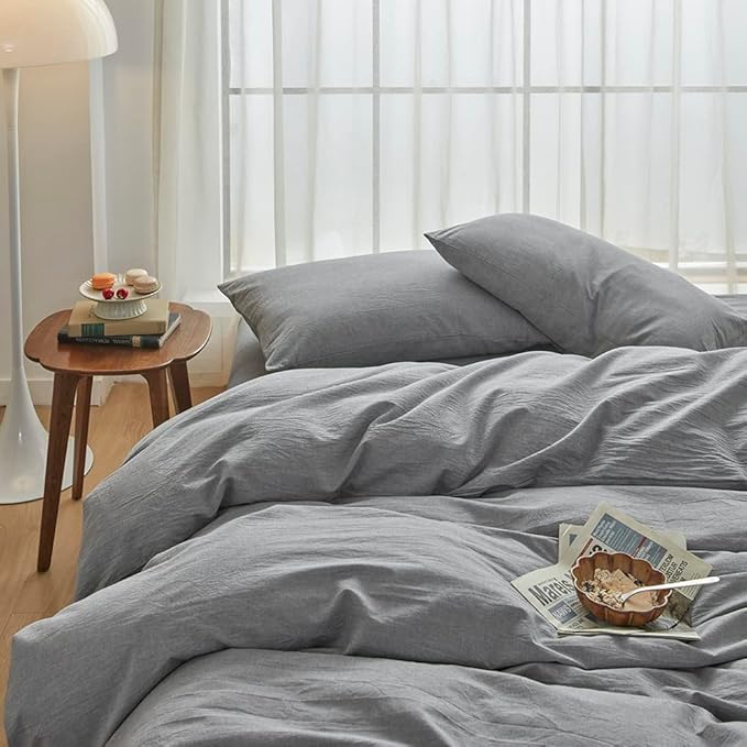 Linen Duvet Cover Set - Twin