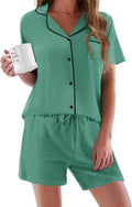Women's Pajama Set - Short Sleeve - 2 Piece