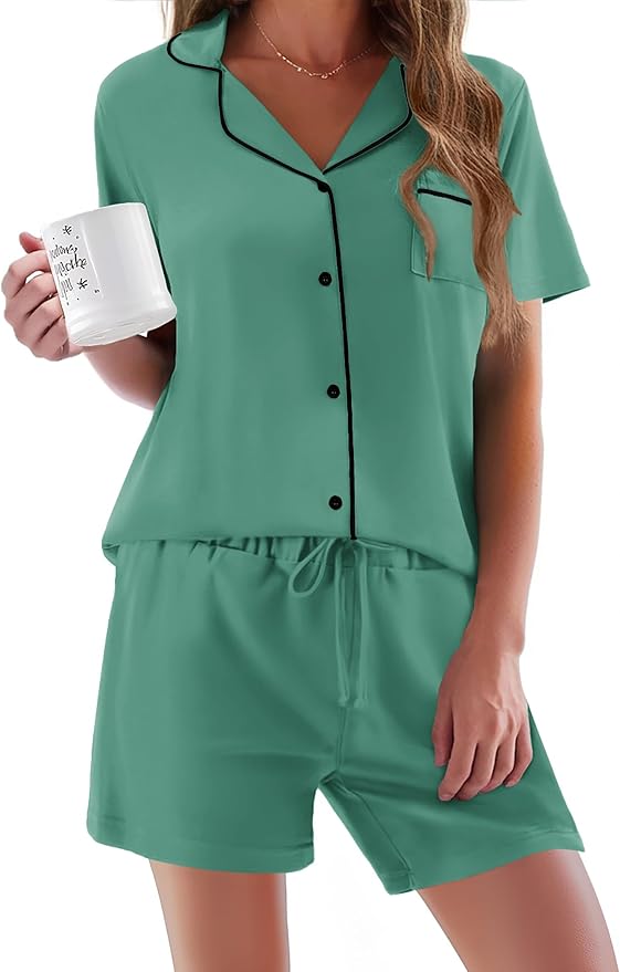 Women's Pajama Set - Short Sleeve - 2 Piece