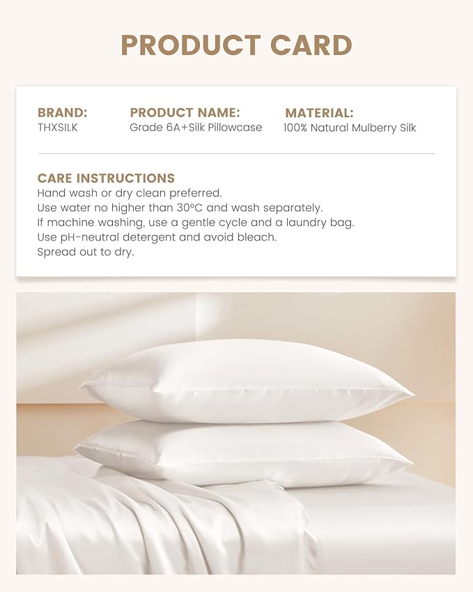 Mulberry Silk Pillowcase Set - Standard - 2 Piece