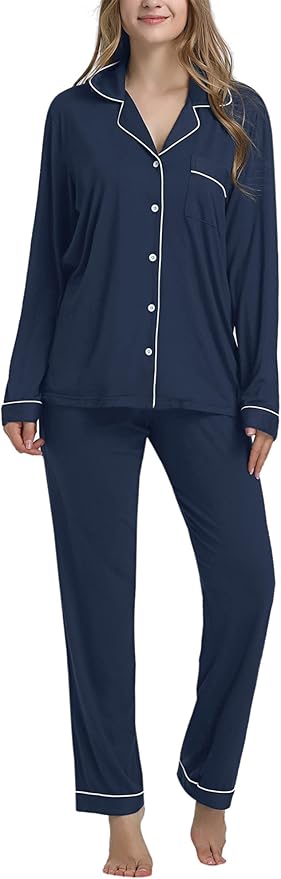 Women's Bamboo Cooling Pajama Set - Long Sleeve