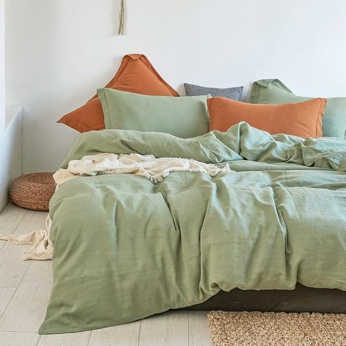 Linen Duvet Cover Set - Twin - 2 Piece