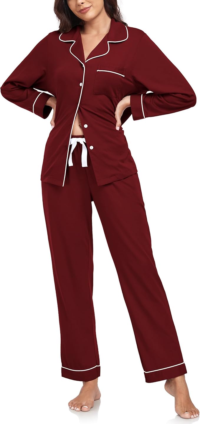 Women's 100% Cotton Pajama Set - Long Sleeve - 2 Piece