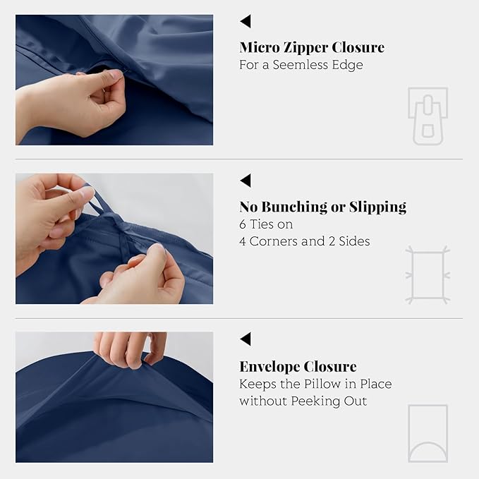 Bamboo Cooling Duvet Cover Set - King - 3 Piece