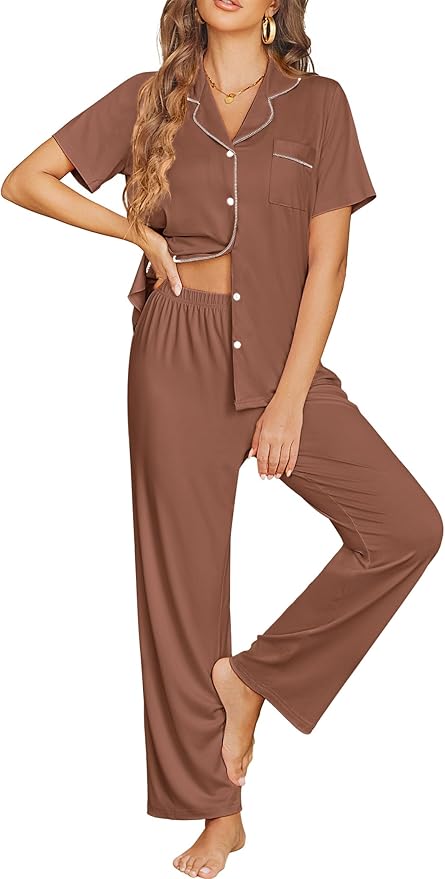 Pants Pajama Set - Short Sleeve - 2 Piece