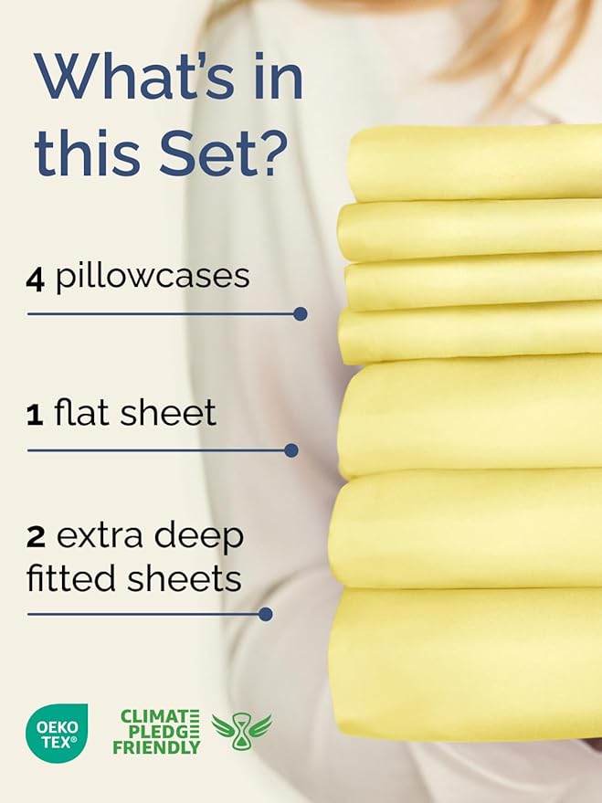 Cooling Bed Sheet Set - Split King - 7 Piece