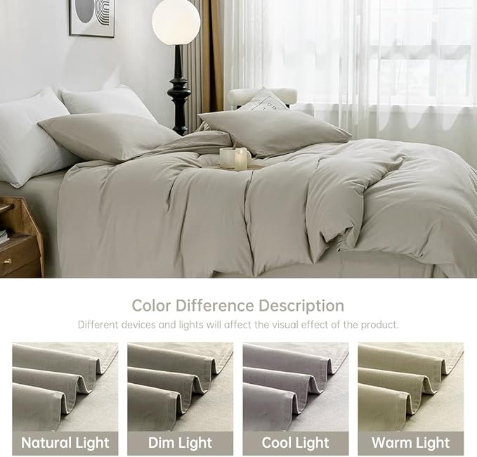Linen Duvet Cover Set - King - 3 Piece