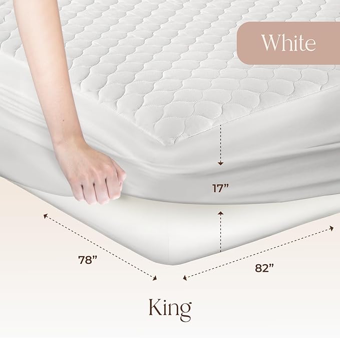 100% Cotton Cooling Mattress Protector - King