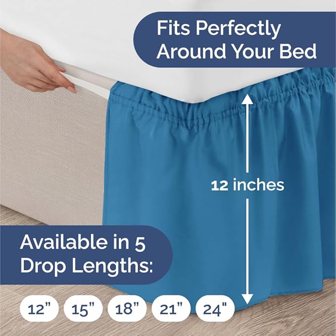 Bed Skirt - Queen - 12 in Drop