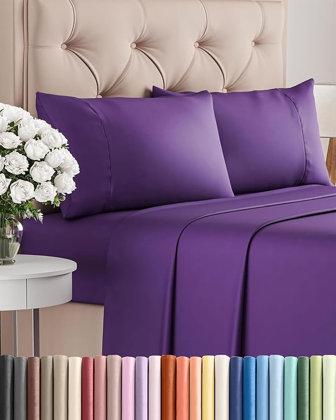 Cooling Bed Sheet Set - Twin - 16 in Deep Pocket - 4 Piece