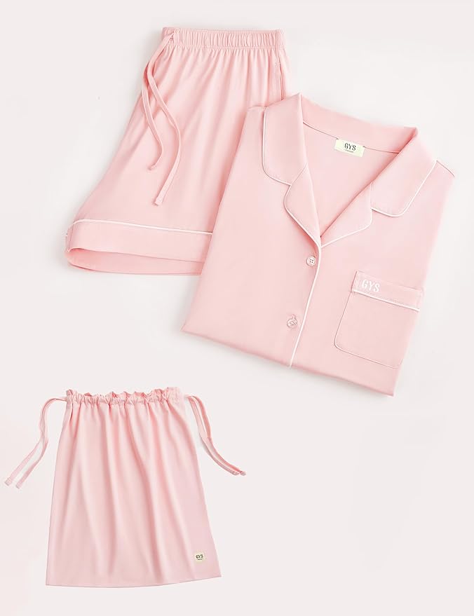 Women's Bamboo Pajama Set - Short Sleeve - 2 Piece