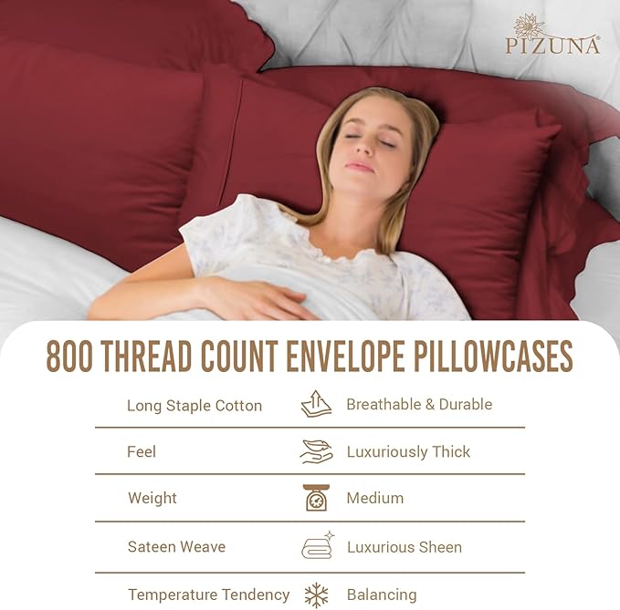 100% Cotton Pillowcase Set - Queen - 2 Piece