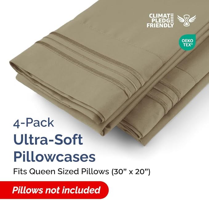 Pillowcase Set - Queen - 4 Piece