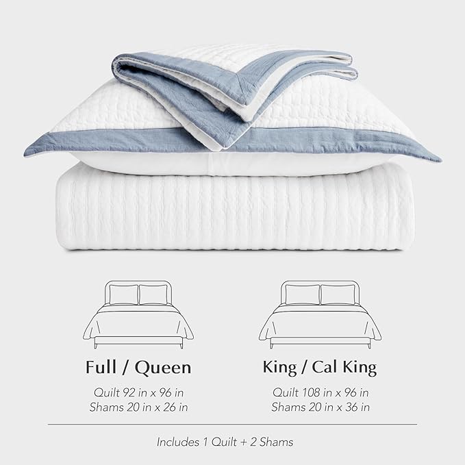 Linen Quilt Set - King - 3 Piece