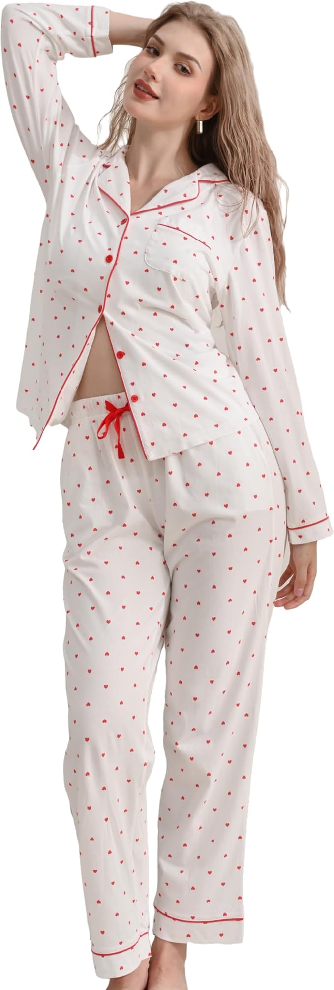 Women's 100% Cotton Pajama Set - Long Sleeve