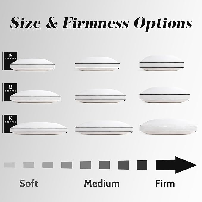 Bed Pillow - Standard - 20 x 26 in - 2 Pack