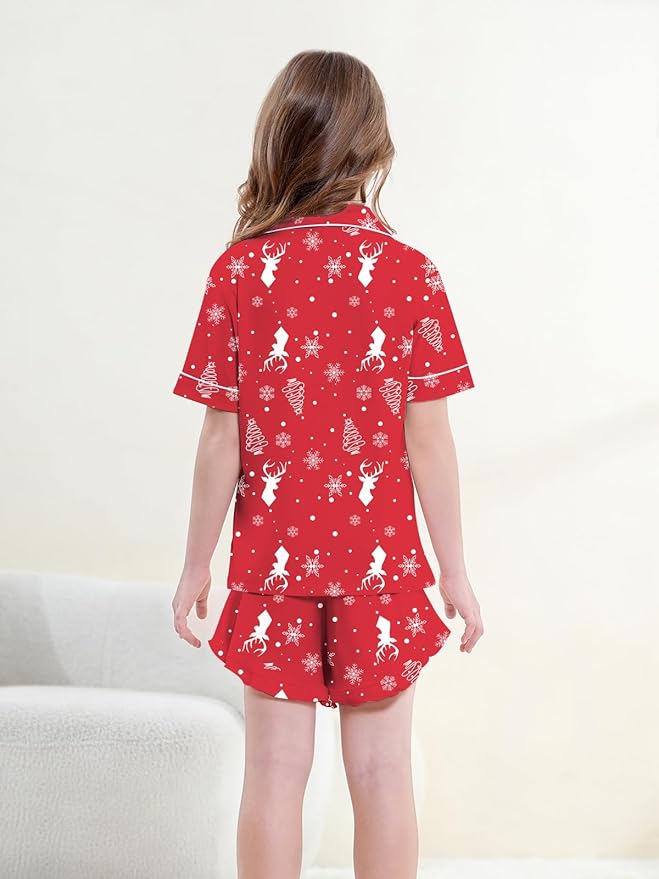 100% Cotton Shorts Pajama Set - Short Sleeve - 2 Piece