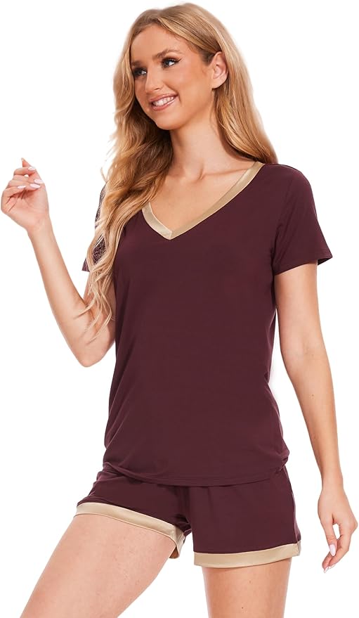 Bamboo Shorts Pajama Set - Short Sleeve - 2 Piece