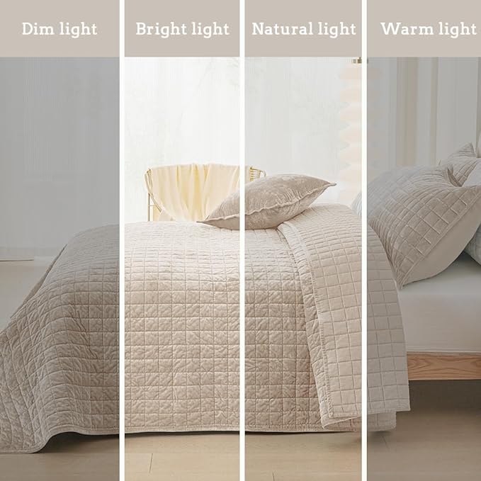 Velvet Quilt Set - King - 3 Piece