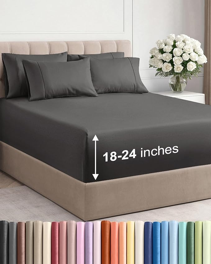 Cooling Bed Sheet Set - Queen - 6 Piece