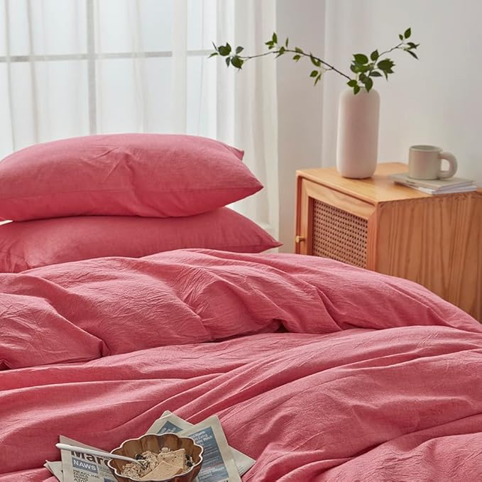 Linen Duvet Cover Set - California King - 3 Piece