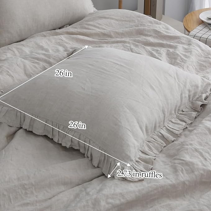 Linen Pillowcase Set - 26 x 26 in - 2 Piece