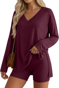 Women's Shorts Pajama Set - Long Sleeve - 2 Piece