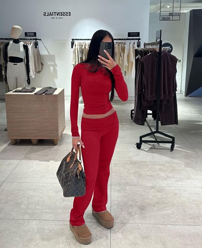 Women's Pants Pajama Set - Long Sleeve - 2 Piece