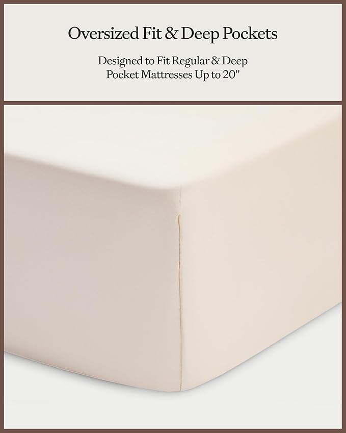 Bamboo Bed Sheet Set - Twin - 4 Piece