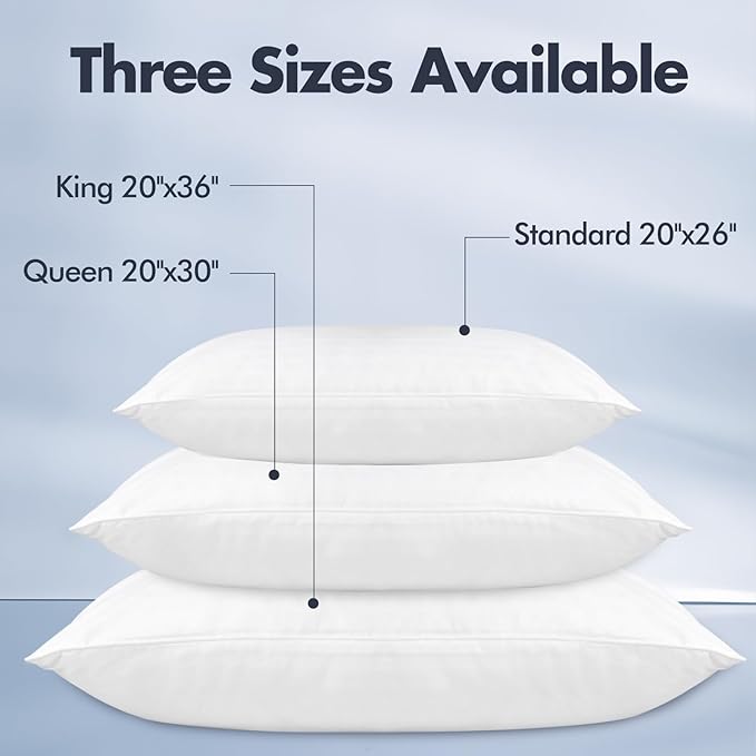 Down Alternative Hypoallergenic Bed Pillow - King - 2 Piece