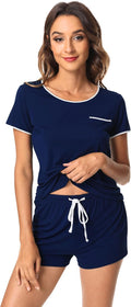 Women's Bamboo Cooling Pajama Set - Short Sleeve - 2 Piece