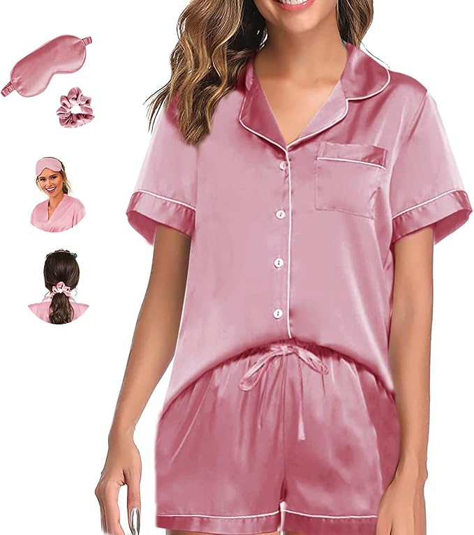 Satin Pajama Set - 2 Piece
