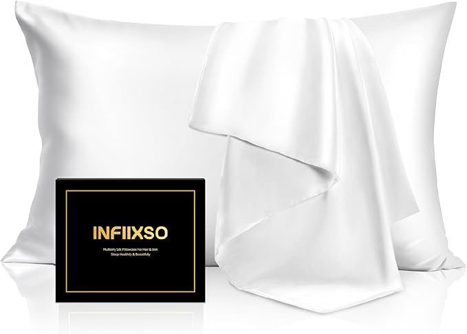 Mulberry Silk Cooling Pillowcase Set - Standard - 20 x 26 in - 2 Pack