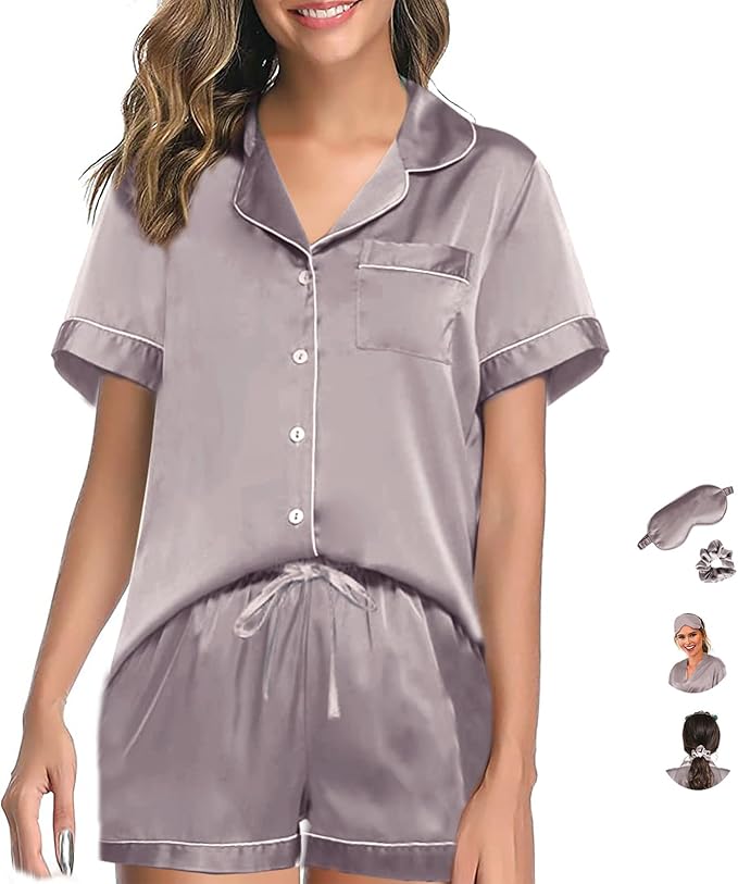 Satin Pajama Set - 2 Piece