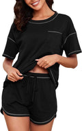 Women's 100% Cotton Shorts Pajama Set - Short Sleeve - 2 Piece