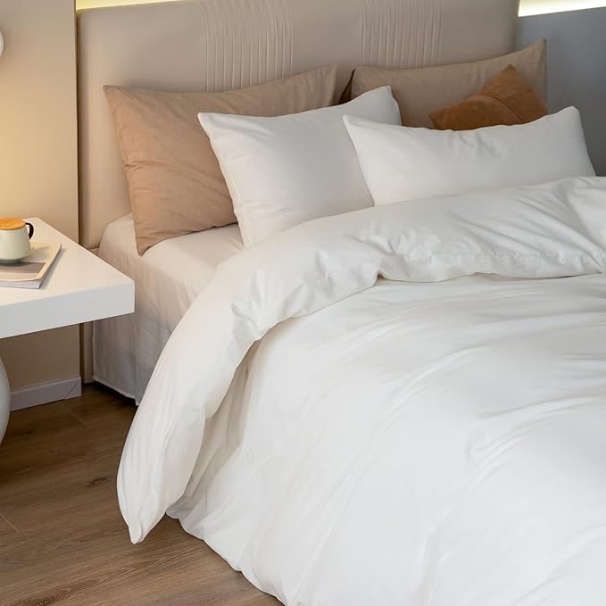 Linen Duvet Cover Set - Queen - 98 x 98 in - 3 Piece