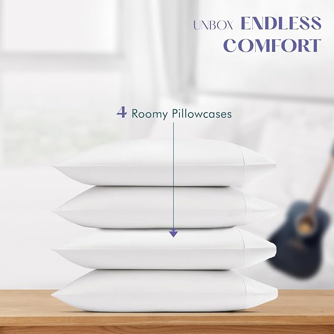 Linen Cooling Pillowcase Set - Queen - 4 Piece