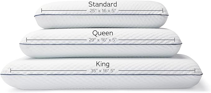 Memory Foam Bed Pillow - Standard - 2 Pack