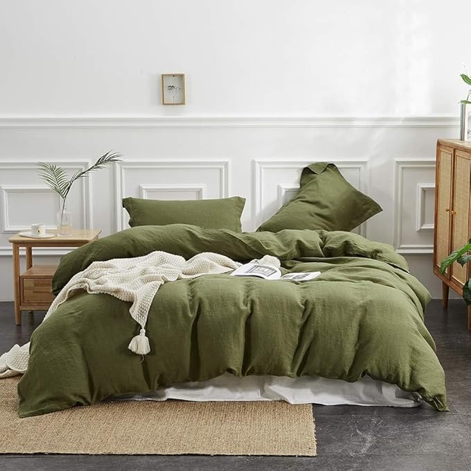 Linen Duvet Cover Set - King - 3 Piece