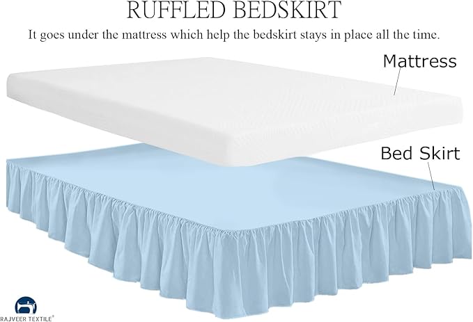 Microfiber Bed Skirt - King - 15 in Drop