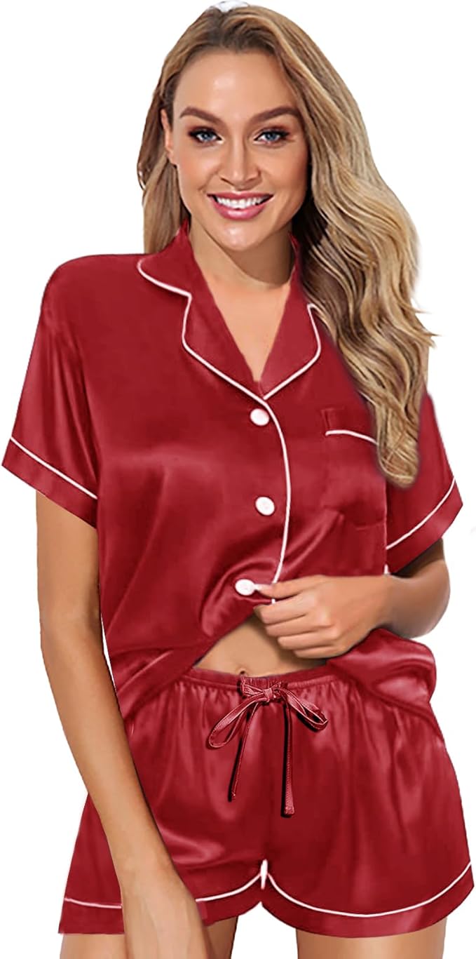 Satin Pajama Set - 2 Piece