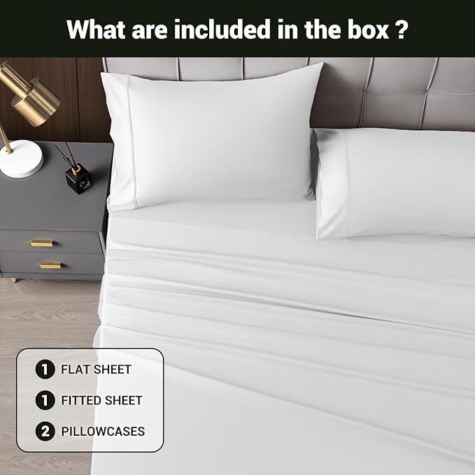 Bamboo Cooling Bed Sheet Set - Full - 4 Piece