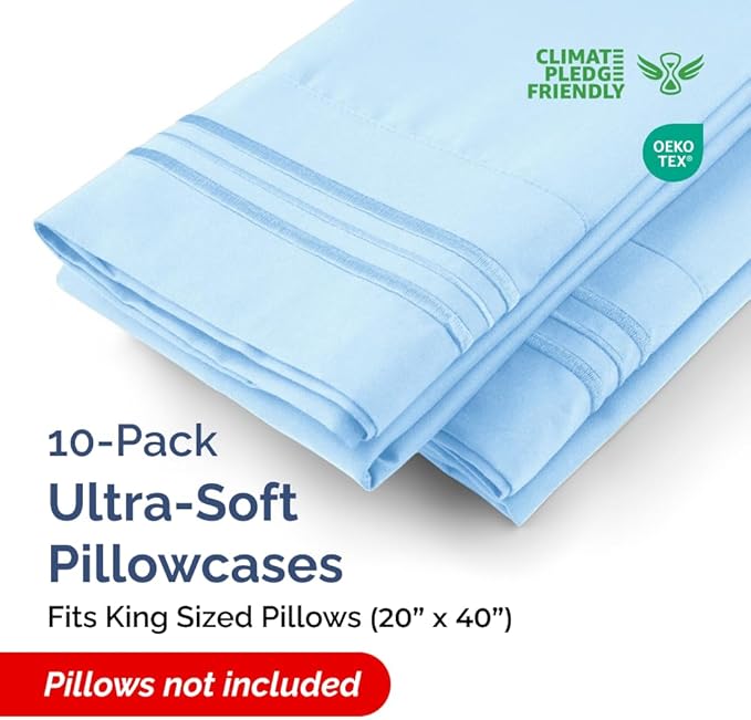 Pillowcase Set - King - 10 Piece