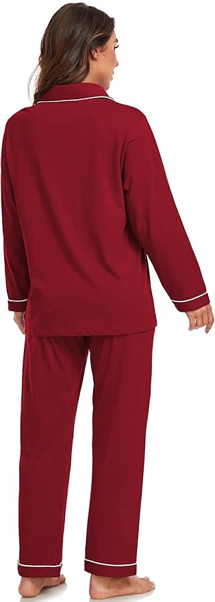100% Cotton Pants Pajama Set - Long Sleeve - 2 Piece
