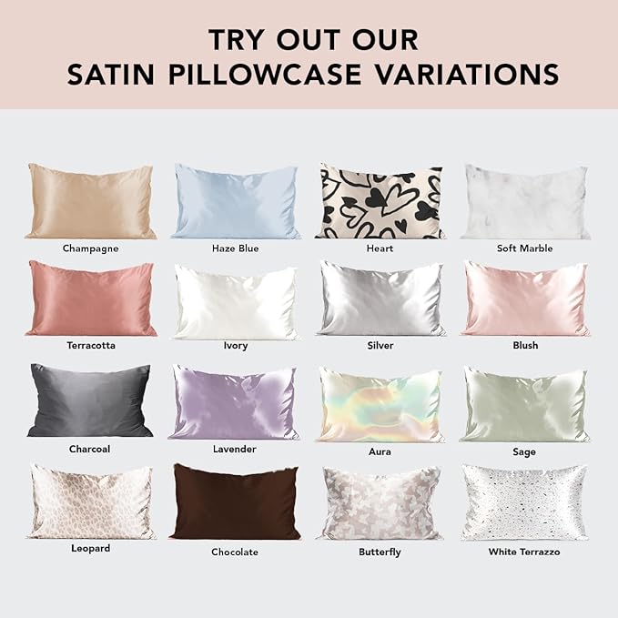 Satin Cooling Pillowcase Set - Queen - 2 Piece